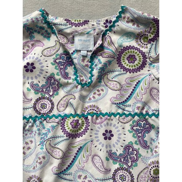 Little English blue purple Paisley tunic dress 6x EUC - Picture 4 of 5